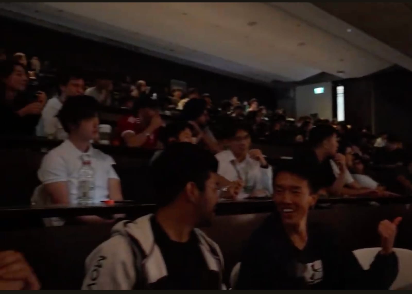 Audience in a lecture hall during the panel.
